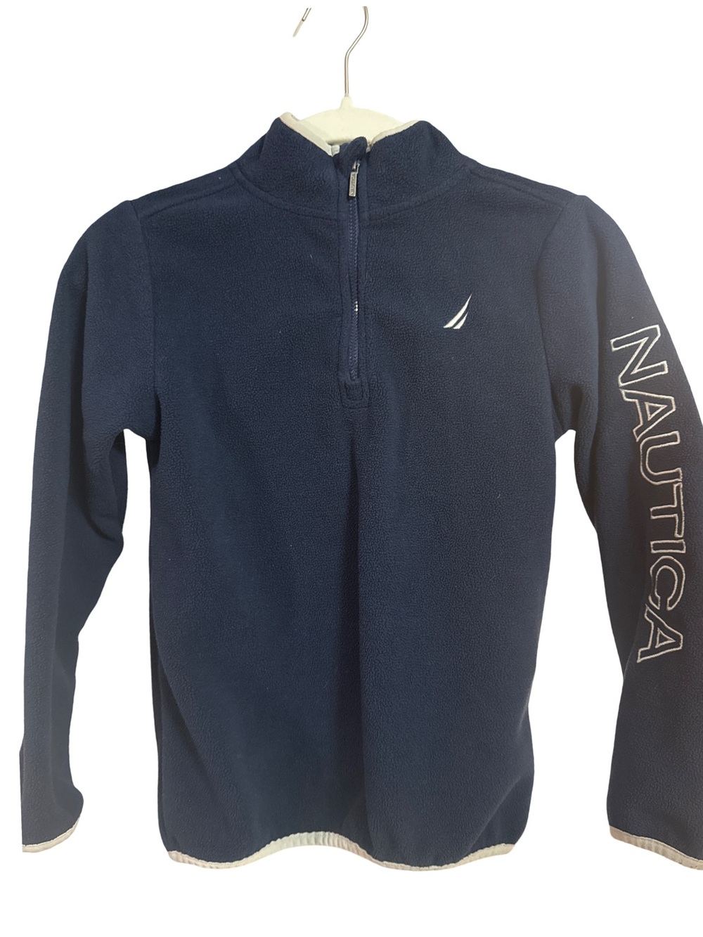 Nautica Fleece Jacket Size 7 Blue Mock Neck Pullover